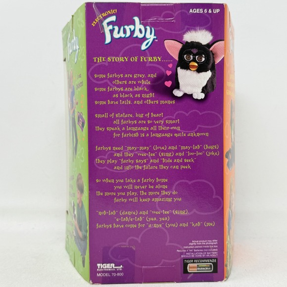 Furby  Model 70-800 Giraffe Toy Collectible Blue Eyes Factory Sealed 1998 NEW - Picture 5 of 8